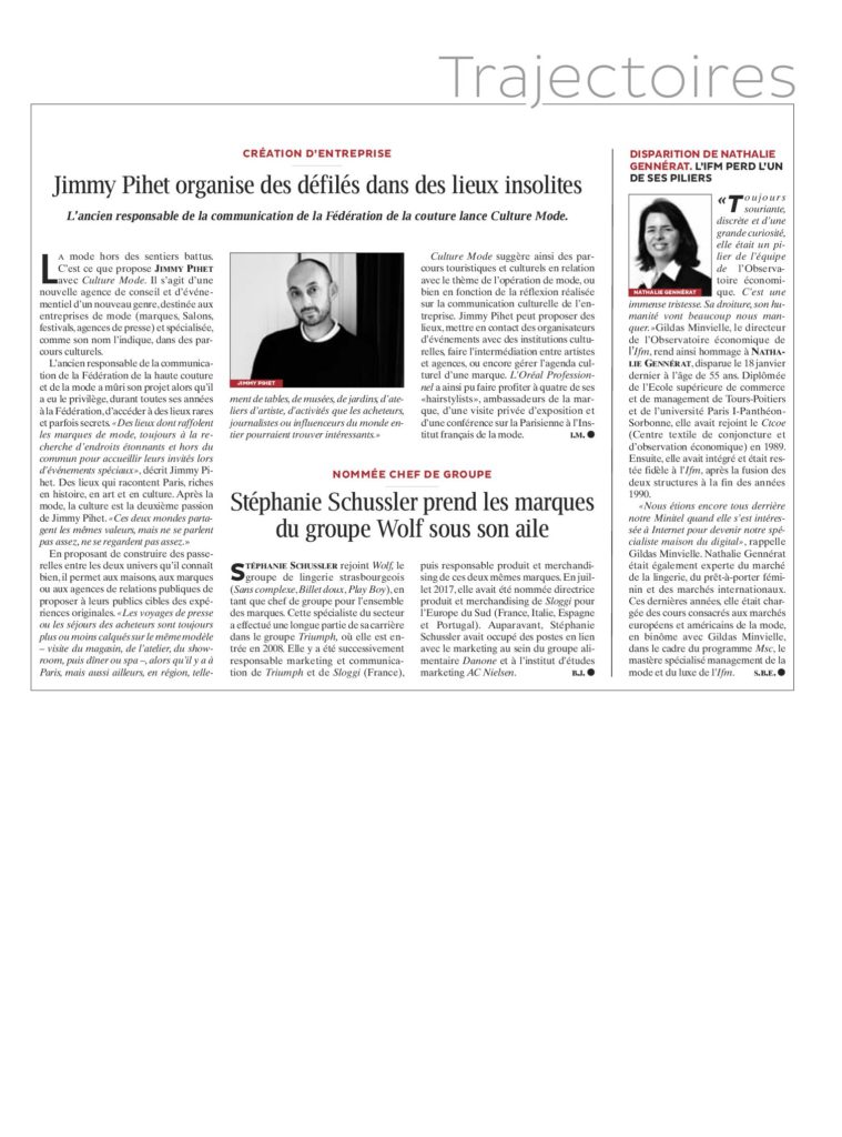 Journal du Textile 29.01.2019